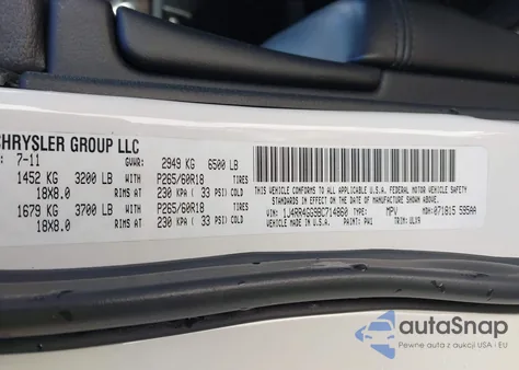 2011 Jeep Grand Cherokee Laredo z USA, uszkodzony, nr VIN 1J4RR4GG9BC714860